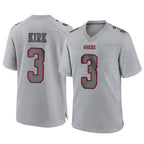 BIPIHUC SF.49ers #3 Christian Kirk Player Gray Atmosphere Fashion Home Game Stitched Jerseys