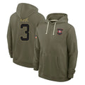 BIPIHUC SF.49ers #3 Christian Kirk Player Olive Salute to Service Pullover Hoodies Limited Stitched Jerseys