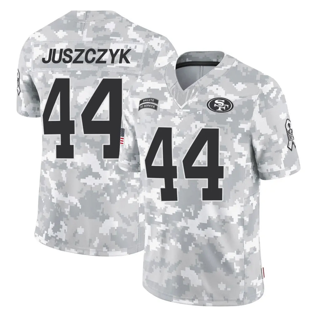 BIPIHUC SF.49ers #44 Kyle Juszczyk Player Arctic Camo Limited Salute To Service Home Game Stitched Jerseys