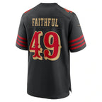BIPIHUC SF.49ers #49 The Faithful Player Black Rivalries Collection Game Stitched Jerseys