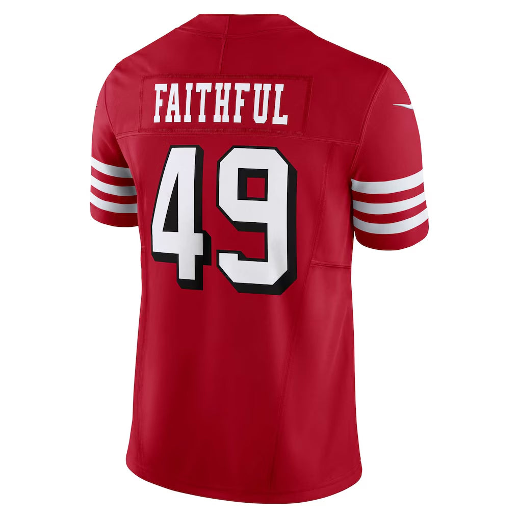 BIPIHUC SF.49ers #49 The Faithful Player Scarlet Vapor F.U.S.E. Limited  Football Jerseys