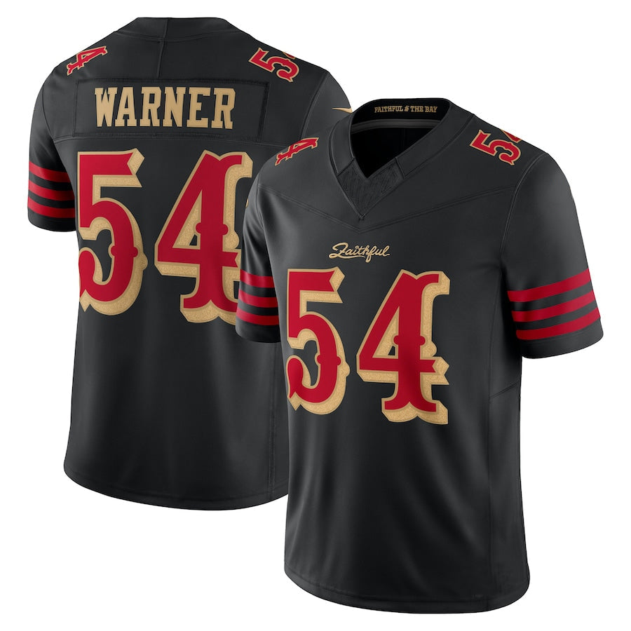 BIPIHUC SF.49ers #54 Fred Warner Player Rivalries Collection Vapor Limited Black Stitched Jerseys