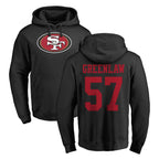 BIPIHUC SF.49ers #57 Dre Greenlaw Player Black LOGO Pullover Hoodies Home Game Stitched Jerseys