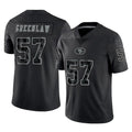 BIPIHUC SF.49ers #57 Dre Greenlaw Player Black Limited Reflective Home Game Stitched Jerseys