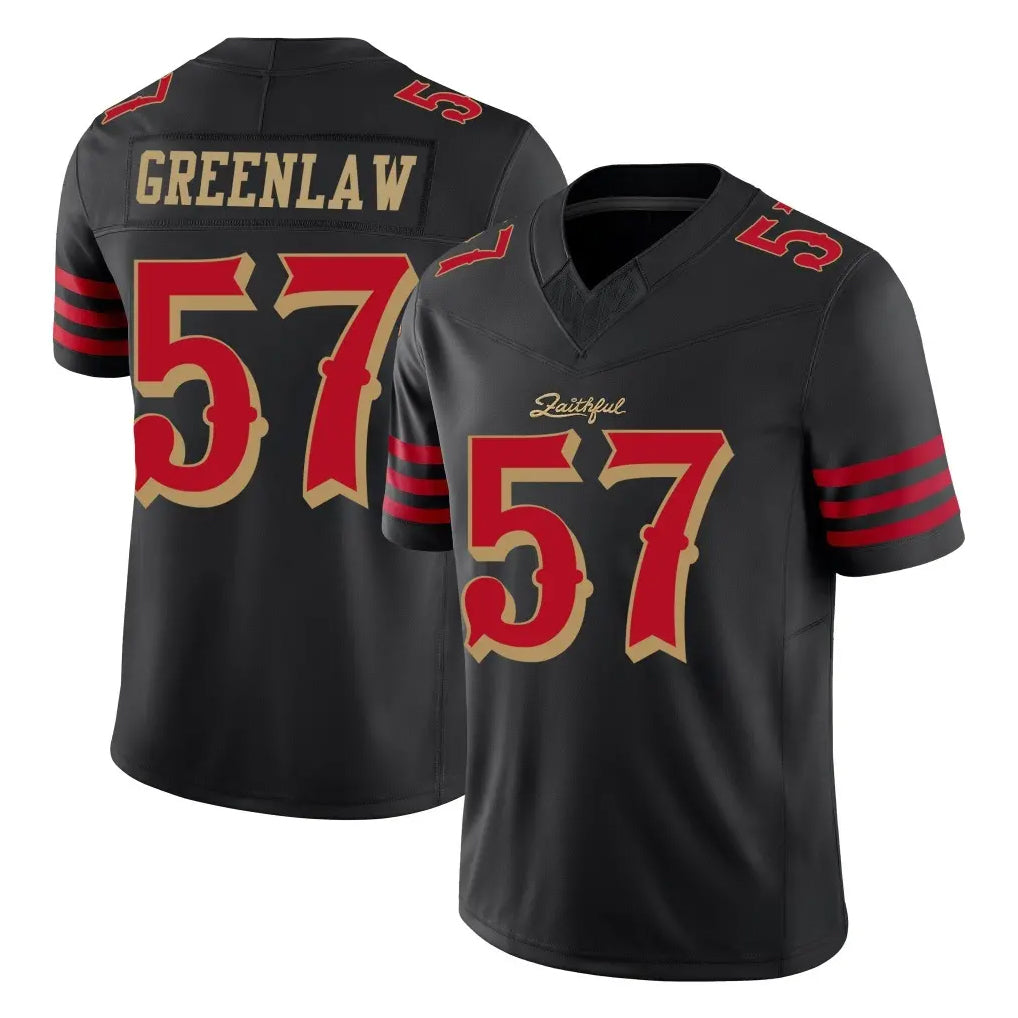 BIPIHUC SF.49ers #57 Dre Greenlaw Player Black Limited Rivalries Collection Home Game Stitched Jerseys