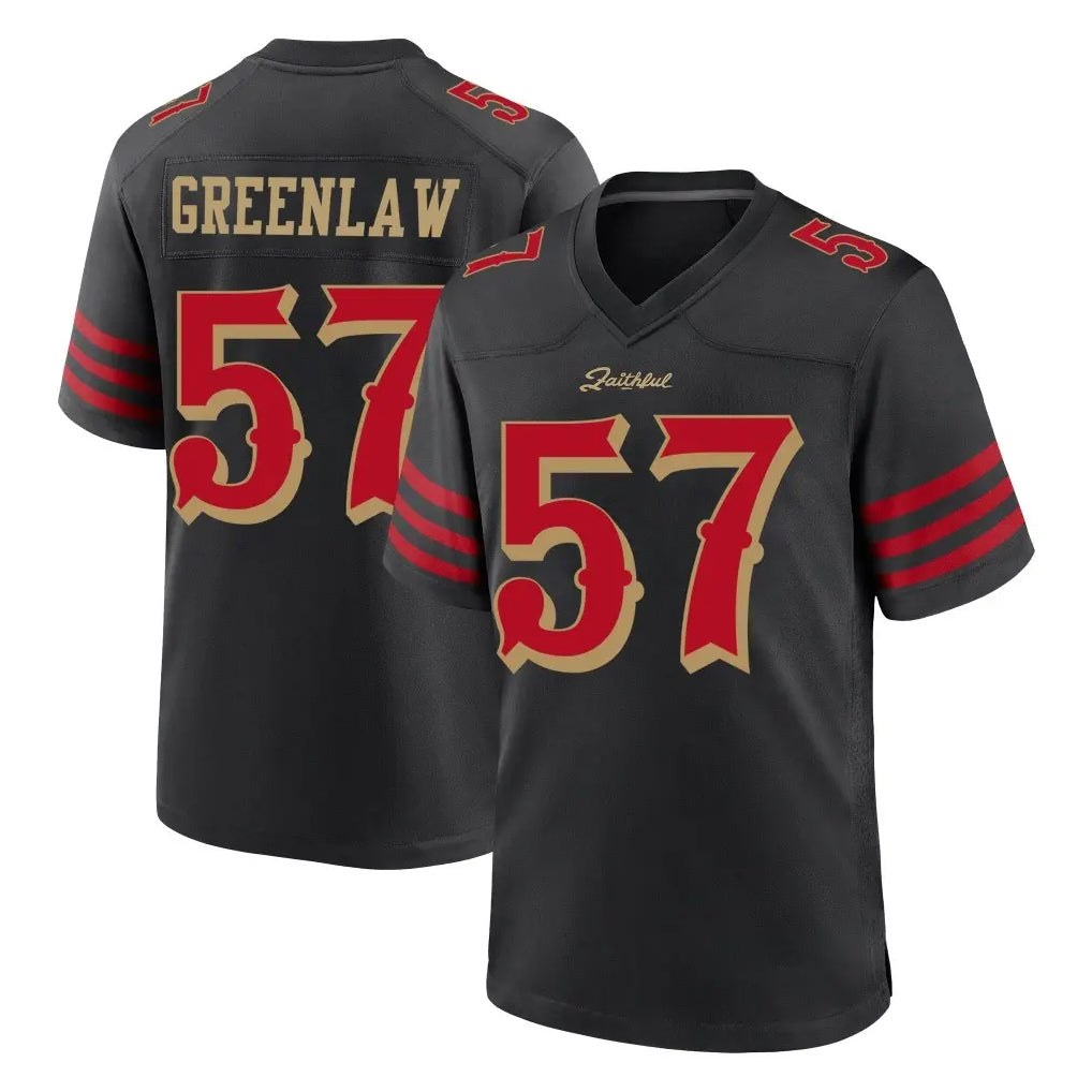 BIPIHUC SF.49ers #57 Dre Greenlaw Player Black Rivalries Collection Home Game Stitched Jerseys