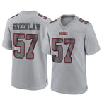 BIPIHUC SF.49ers #57 Dre Greenlaw Player Gray Atmosphere Fashion Home Game Stitched Jerseys