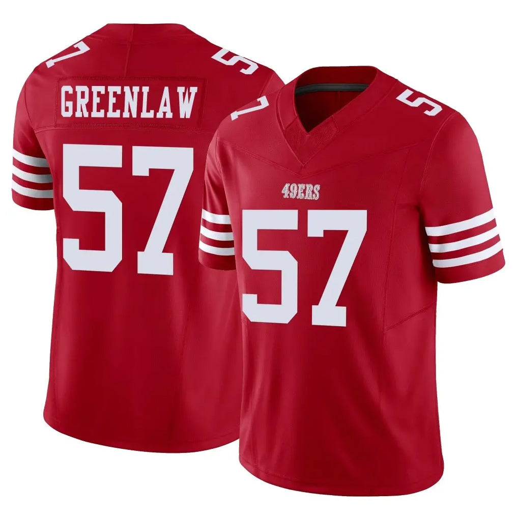 BIPIHUC SF.49ers #57 Dre Greenlaw Player Red Limited Vapor F.U.S.E. Home Game Stitched Jerseys