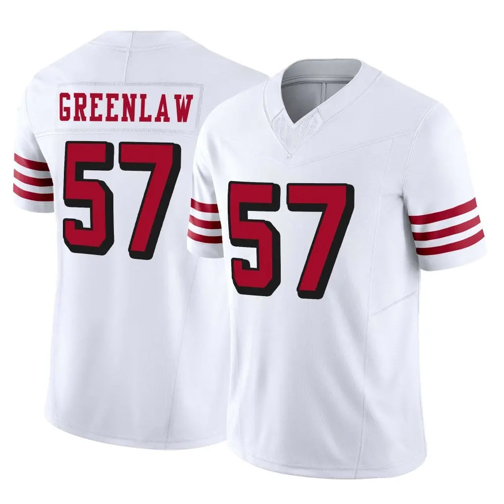 BIPIHUC SF.49ers #57 Dre Greenlaw Player White Limited Alternate Vapor F.U.S.E. Home Game Stitched Jerseys