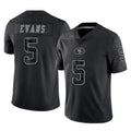 BIPIHUC SF.49ers #5 Mike Evans Player Black Limited Reflective Home Game Stitched Jerseys
