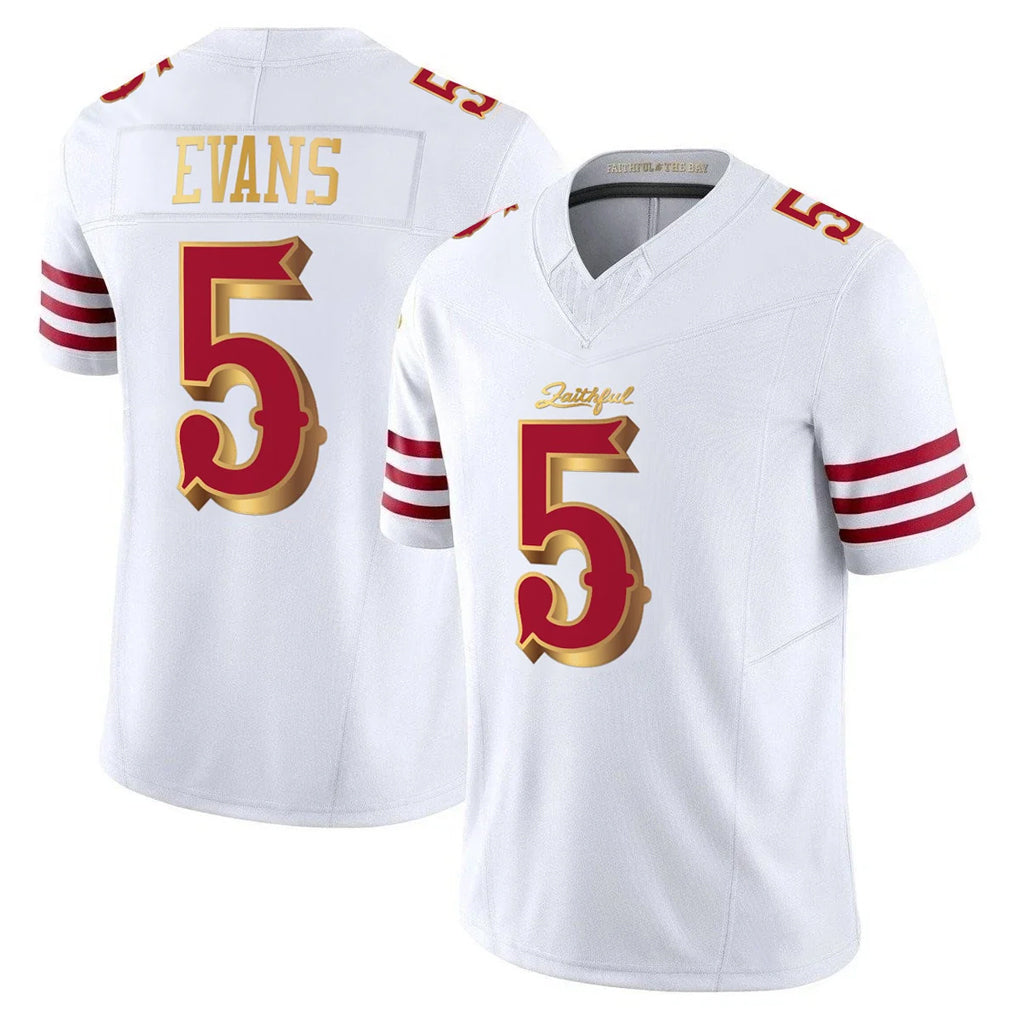 BIPIHUC SF.49ers #5 Mike Evans Player White 2025 Rivalries Collection Game Limited Stitched Jerseys