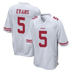BIPIHUC SF.49ers #5 Mike Evans Player White Home Game Stitched Jerseys