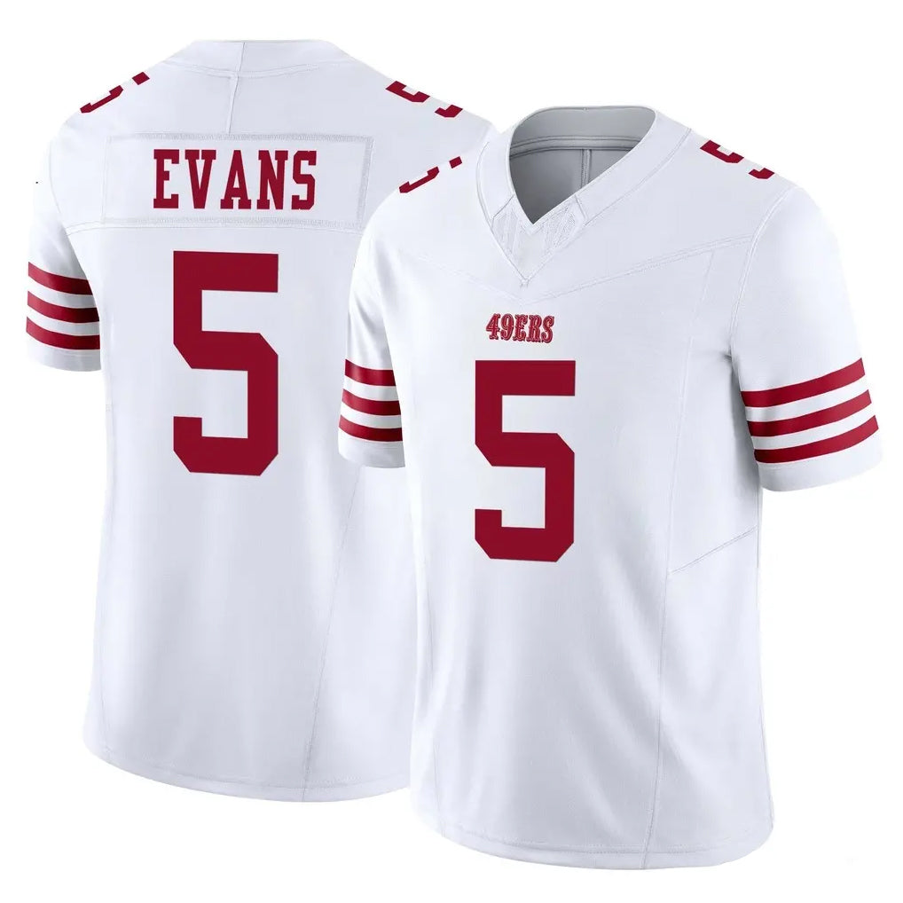 BIPIHUC SF.49ers #5 Mike Evans Player White Limited Vapor F.U.S.E. Home Game Stitched Jerseys