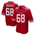 BIPIHUC SF.49ers #68 Colton McKivitz Player Red Home Game Stitched Jerseys