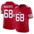 BIPIHUC SF.49ers #68 Colton McKivitz Player Red Limited Vapor F.U.S.E. Home Game Stitched Jerseys