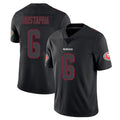 BIPIHUC SF.49ers #6 Malik Mustapha Player Black Impact Limited Home Game Stitched Jerseys
