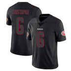 BIPIHUC SF.49ers #6 Malik Mustapha Player Black Impact Limited Home Game Stitched Jerseys