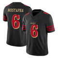 BIPIHUC SF.49ers #6 Malik Mustapha Player Black Limited Rivalries Collection Home Game Stitched Jerseys