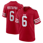 BIPIHUC SF.49ers #6 Malik Mustapha Player Red Game Home Stitched Jerseys