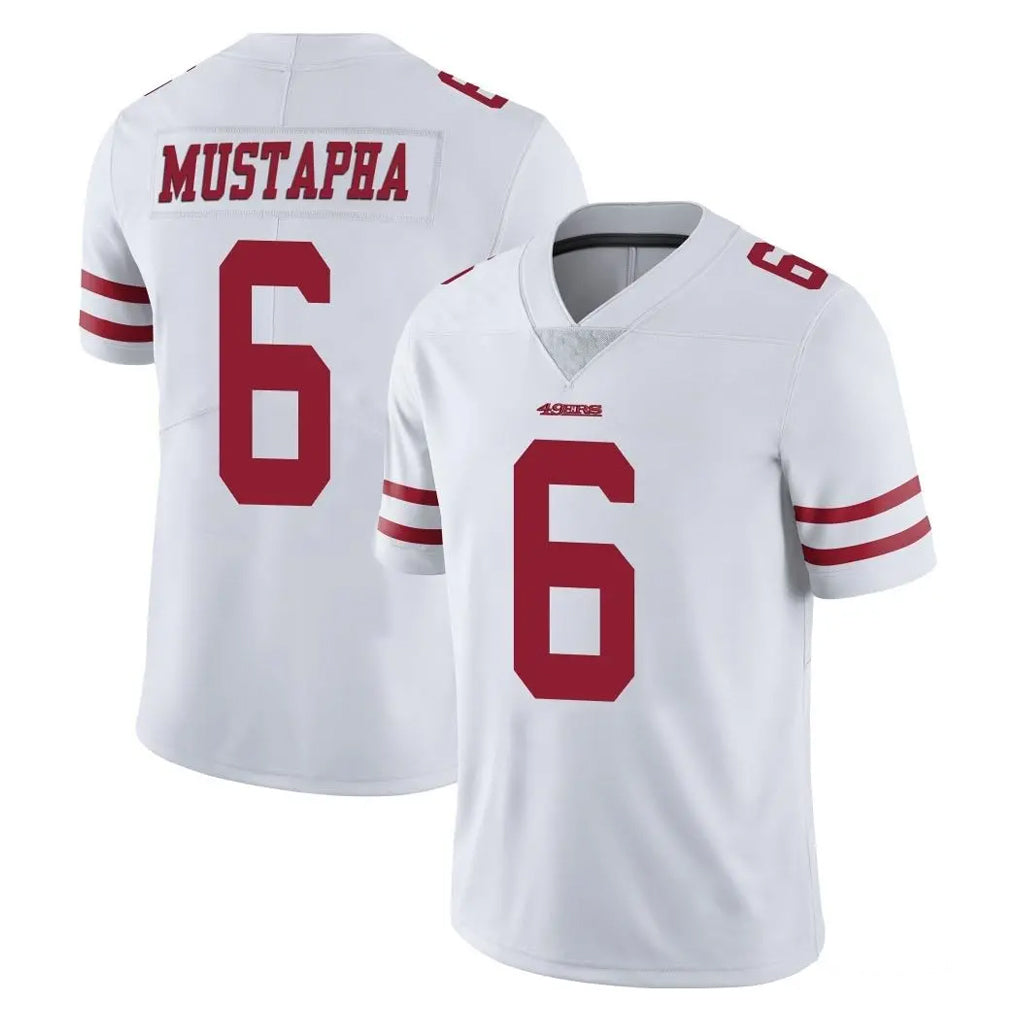 BIPIHUC SF.49ers #6 Malik Mustapha Player White Limited Vapor Untouchable Home Game Stitched Jerseys