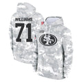 BIPIHUC SF.49ers #71 Trent Williams Player Arctic Camo Limited Salute to Service Pullover Hoodies Game Stitched Jerseys