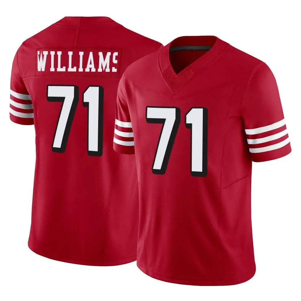 BIPIHUC SF.49ers #71 Trent Williams Player Red Limited Alternate Vapor F.U.S.E. Home Game Stitched Jerseys