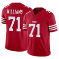 BIPIHUC SF.49ers #71 Trent Williams Player Red Limited Vapor F.U.S.E. Home Game Stitched Jerseys
