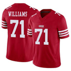 BIPIHUC SF.49ers #71 Trent Williams Player Red Limited Vapor F.U.S.E. Home Game Stitched Jerseys