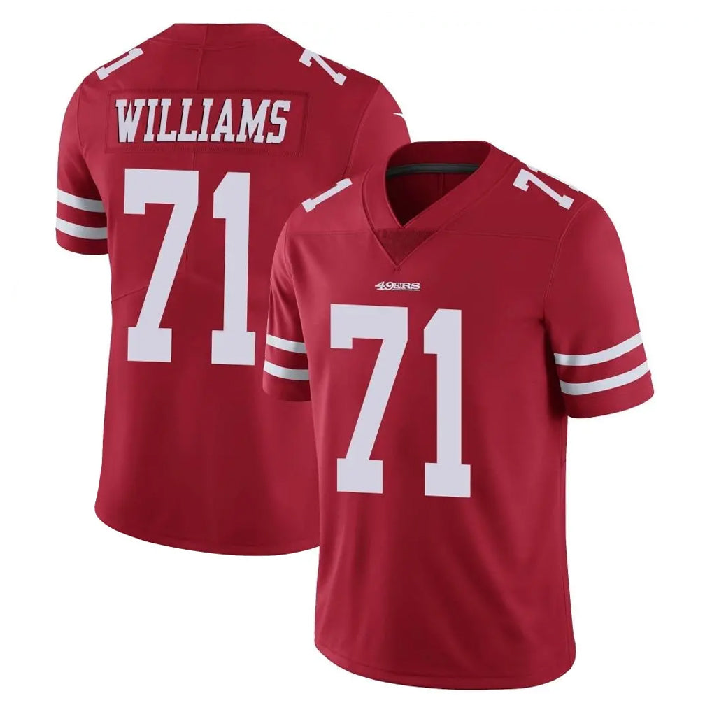 BIPIHUC SF.49ers #71 Trent Williams Player Red Limited Vapor Untouchable Home Game Stitched Jerseys