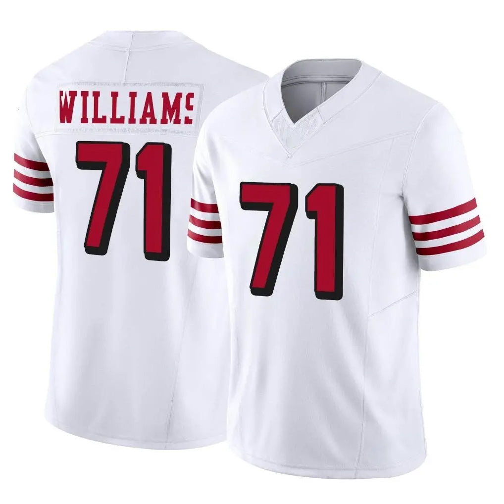 BIPIHUC SF.49ers #71 Trent Williams Player White Limited Alternate Vapor F.U.S.E. Home Game Stitched Jerseys