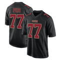 BIPIHUC SF.49ers #77 Dominick Puni Player Black Fashion Home Game Stitched Jerseys