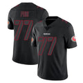 BIPIHUC SF.49ers #77 Dominick Puni Player Black Impact Limited Home Game Stitched Jerseys