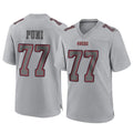 BIPIHUC SF.49ers #77 Dominick Puni Player Gray Atmosphere Fashion Home Game Stitched Jerseys