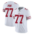 BIPIHUC SF.49ers #77 Dominick Puni Player White Limited Vapor Untouchable Home Game Stitched Jerseys