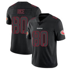 BIPIHUC SF.49ers #80 Jerry Rice Player Black Limited Rush Impact Stitched Jerseys