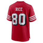BIPIHUC SF.49ers #80 Jerry Rice Scarlet Retired Player Alternate Game Stitched Jerseys