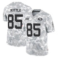 BIPIHUC SF.49ers #85 George Kittle Player Arctic Camo Limited Salute To Service Home Game Stitched Jerseys