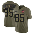 BIPIHUC SF.49ers #85 George Kittle Player Olive 2025 Salute To Service Limited Home Game Stitched Jerseys