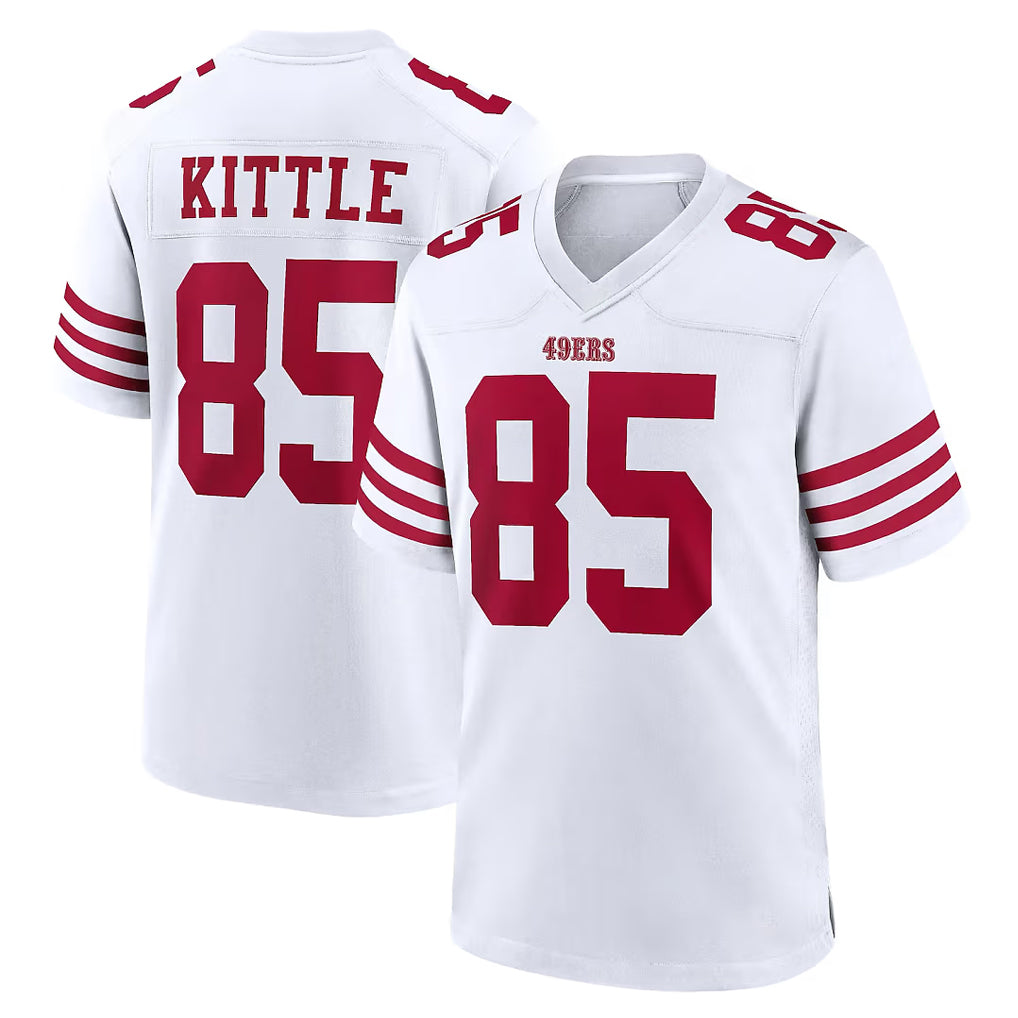 BIPIHUC SF.49ers #85 George Kittle Player White Game Home Stitched Jerseys