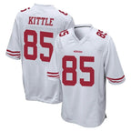 BIPIHUC SF.49ers #85 George Kittle Player White Home Game Stitched Jerseys