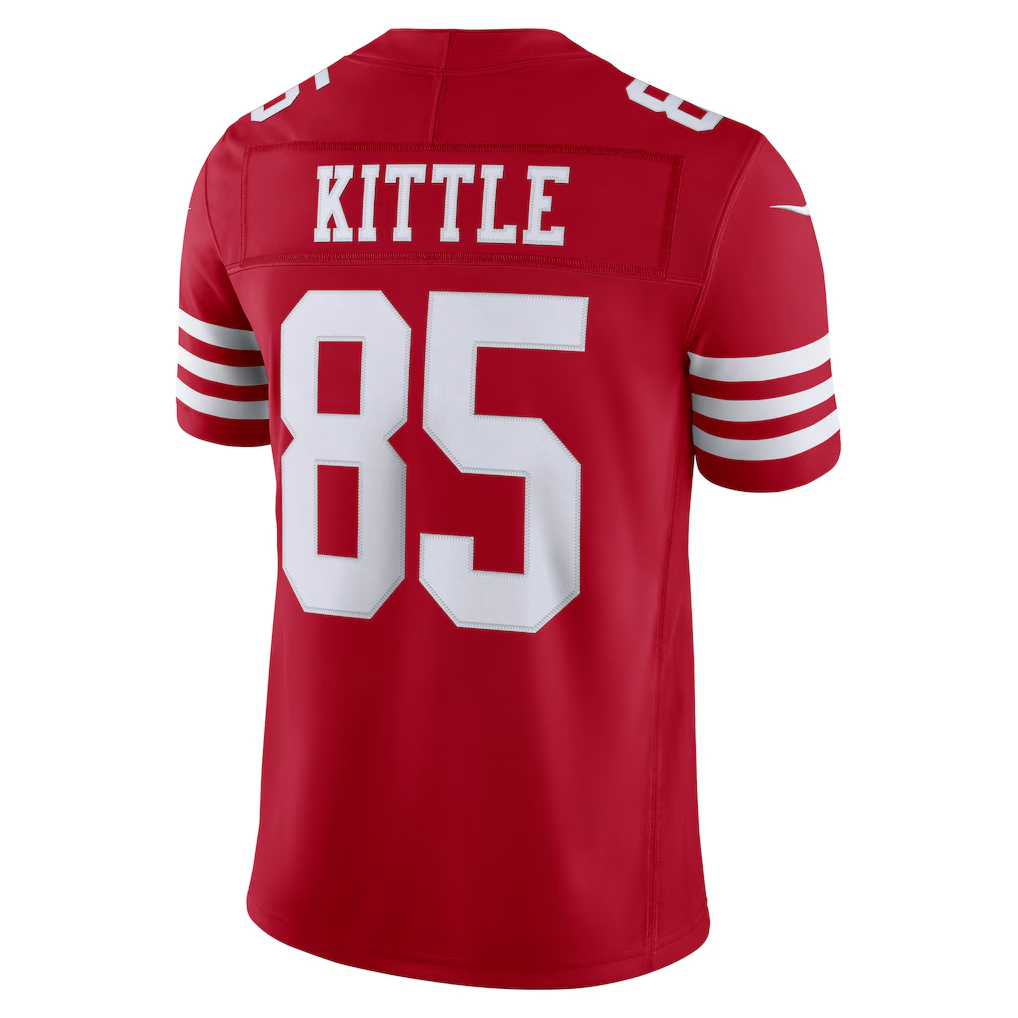BIPIHUC SF.49ers #85 George Kittle Scarlet Team Vapor F.U.S.E. Stitched Limited Jerseys