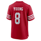 BIPIHUC SF.49ers #8 Steve Young Scarlet Retired Player Game Stitched Jerseys