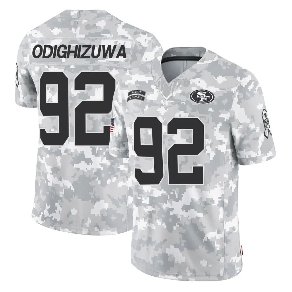 BIPIHUC SF.49ers #92 Osa Odighizuwa Player Arctic Camo Limited Salute To Service Home Game Stitched Jerseys