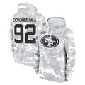 BIPIHUC SF.49ers #92 Osa Odighizuwa Player Arctic Camo Limited Salute to Service Pullover Hoodies Game Stitched Jerseys