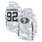 BIPIHUC SF.49ers #92 Osa Odighizuwa Player Arctic Camo Limited Salute to Service Pullover Hoodies Game Stitched Jerseys