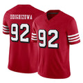 BIPIHUC SF.49ers #92 Osa Odighizuwa Player Red Limited Alternate Vapor F.U.S.E. Home Game Stitched Jerseys