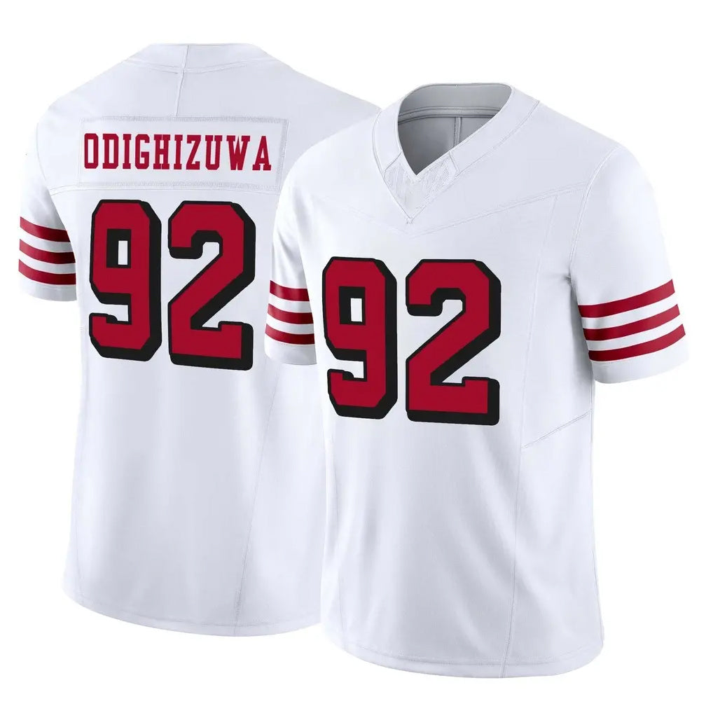 BIPIHUC SF.49ers #92 Osa Odighizuwa Player White Limited Alternate Vapor F.U.S.E. Home Game Stitched Jerseys