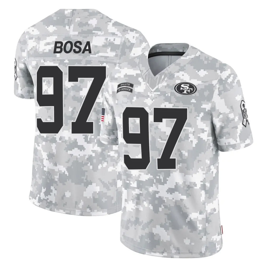 BIPIHUC SF.49ers #97 Nick Bosa Player Arctic Camo Limited Salute To Service Home Game Stitched Jerseys