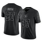 BIPIHUC SF.49ers #97 Nick Bosa Player Black Limited Reflective Home Game Stitched Jerseys