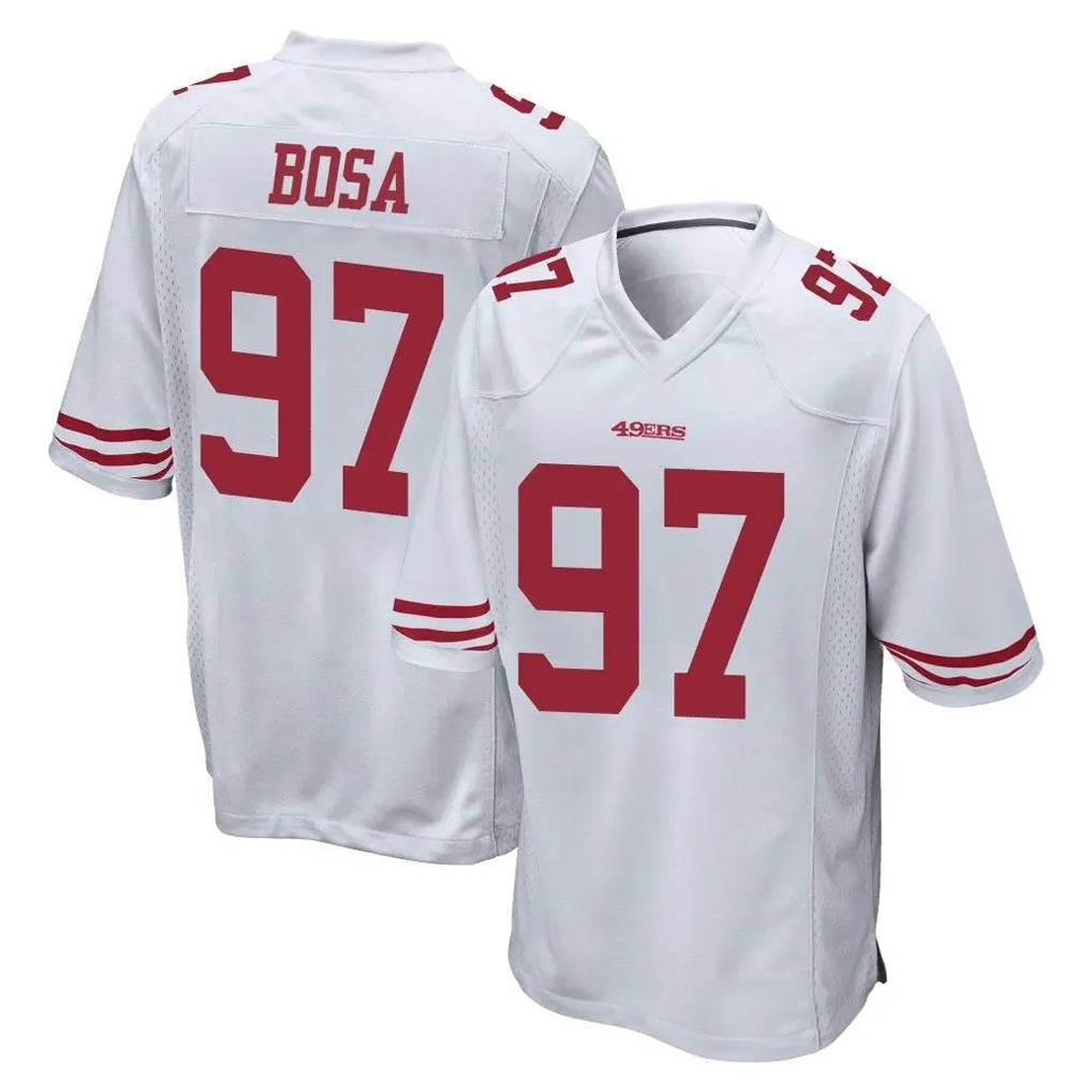 BIPIHUC SF.49ers #97 Nick Bosa Player White Home Game Stitched Jerseys
